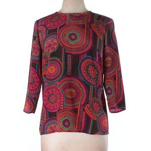 Trina Turk Silk Blouse Size M